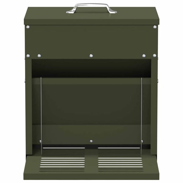 vidaXL Z&aacute;sobn&iacute;k pro slepice s ped&aacute;lem Olivově zelen&aacute; 33 x 42 x 40 cm