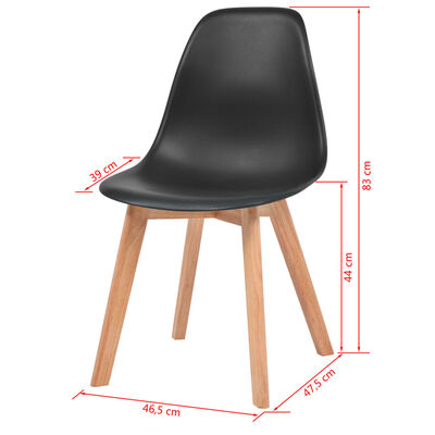 vidaXL Jídelní židle 2 ks černé plast