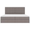 vidaXL Postel s &uacute;ložn&yacute;m prostorem a matrac&iacute; s čelo Taupe 200 x 200 cm
