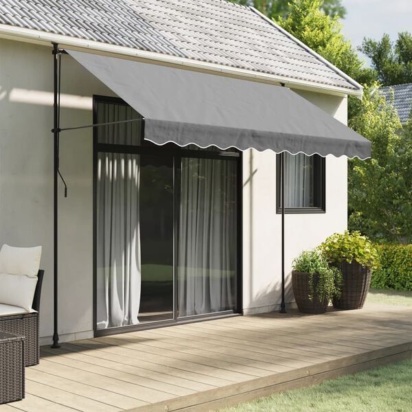 vidaXL N&aacute;hradn&iacute; vol&aacute;n k mark&yacute;ze antracitov&eacute; pruhy 3 m