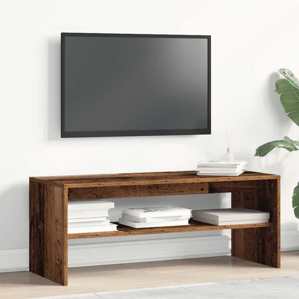 vidaXL TV stolek old wood 100 x 40 x 40 cm kompozitn&iacute; dřevo
