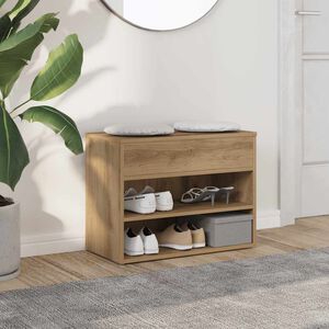 vidaXL Lavice s botn&iacute;kem dub artisan 60 x 30 x 45 cm kompozitn&iacute; dřevo