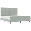 vidaXL Postel s boxspringem s čelo Světle &scaron;ed&aacute; 180 x 200 cm samet