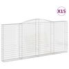 vidaXL Klenut&eacute; gabionov&eacute; ko&scaron;e 15ks 400x30x180/200cm pozinkovan&eacute; železo