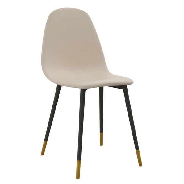 vidaXL J&iacute;deln&iacute; židle 4 ks kr&eacute;mov&eacute; textil