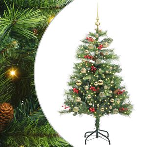 vidaXL Uměl&yacute; v&aacute;nočn&iacute; stromeček Zelen&aacute; 150 cm PVC a kov