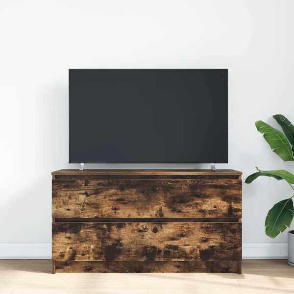 vidaXL TV skř&iacute;ňka kouřov&yacute; dub 100x35x54 cm kompozitn&iacute; dřevo