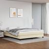 vidaXL Box spring postel s matrac&iacute; kr&eacute;mov&aacute; 180x200 cm uměl&aacute; kůže