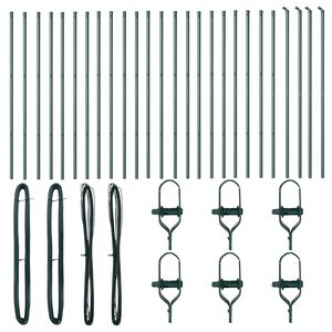 vidaXL Plotov&yacute; sloupek. 26 pcs Zelen&aacute; 3,2 x 3,2 x 190 cm