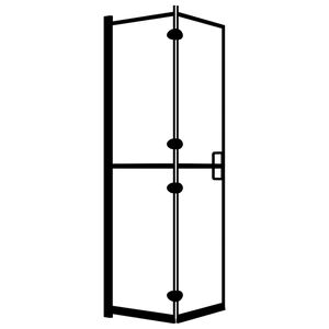 vidaXL Skl&aacute;dac&iacute; sprchov&yacute; kout ESG 80 x 140 cm čern&yacute;