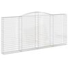 vidaXL Klenutý gabionový koš 400 x 30 x 180/200 cm pozinkované železo