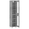 vidaXL Skř&iacute;ň highboard betonově &scaron;ed&aacute; 34,5x34x180 cm kompozitn&iacute; dřevo