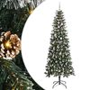 vidaXL Uměl&yacute; v&aacute;nočn&iacute; stromeček Zelen&aacute; 240 cm PVC, plast a ocel
