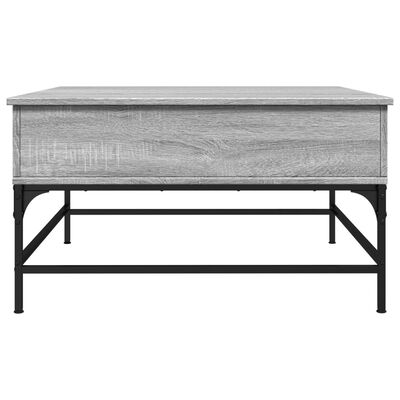 vidaXL Konferenční stolek šedý sonoma 80 x 80 x 45 cm kompozit a kov