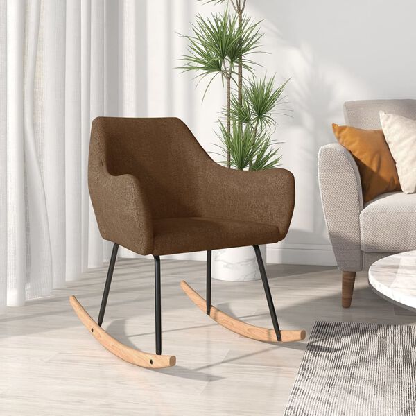 vidaXL Houpac&iacute; křeslo hněd&eacute; textil