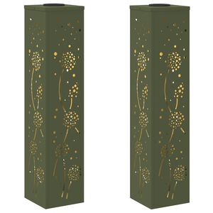 vidaXL Sol&aacute;rn&iacute; LED Cestovn&iacute; Světlo 2 ks Tepl&aacute; b&iacute;l&aacute; 18 x 18 x 80 cm