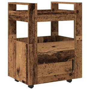 vidaXL Kuchyňsk&yacute; voz&iacute;k Star&eacute; dřevo 60 x 45 x 80 cm Kompozitn&iacute; dřevo