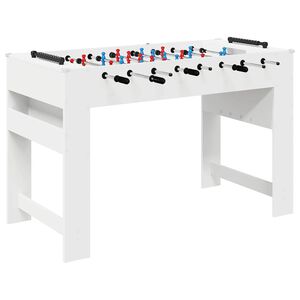 vidaXL Stoln&iacute; fotb&aacute;lek B&iacute;l&yacute; 125 x 60,5 x 80 cm Kompozitn&iacute; dřevo