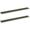vidaXL Plovouc&iacute; police 2 pcs Olivově zelen&aacute; 100 x 9 x 2,5 cm Ocel