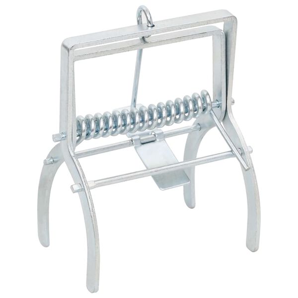 vidaXL Pasti na krtky 4 ks stř&iacute;brn&eacute; pozinkovan&aacute; ocel