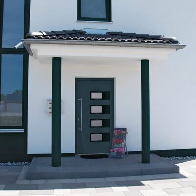 vidaXL Vchodové dveře antracitové 110 x 210 cm hliník a PVC