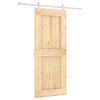 vidaXL Posuvn&eacute; dveře Př&iacute;rodn&iacute; a b&iacute;l&aacute; 85 x 210 cm Masivn&iacute; borov&eacute; dřevo