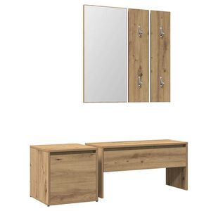 vidaXL Sada n&aacute;bytku do předs&iacute;ně dub artisan kompozitn&iacute; dřevo