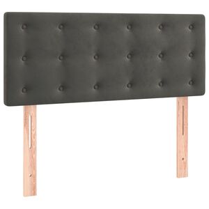 vidaXL Čelo postele tmavě &scaron;ed&eacute; 80 x 5 x 78/88 cm samet