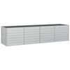 vidaXL Zahradn&iacute; vyv&yacute;&scaron;en&yacute; z&aacute;hon 320x80x77 cm pozinkovan&aacute; ocel stř&iacute;brn&yacute;