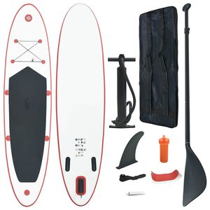 vidaXL Nafukovac&iacute; Stand Up Paddleboard (SUP) červenob&iacute;l&yacute;