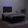 vidaXL Box spring postel s matrac&iacute; a LED čern&aacute; 120 x 190 cm samet