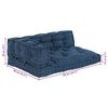 vidaXL Polstrovan&yacute; pohovkov&yacute; pol&scaron;t&aacute;ř 3 pcs Indigo 120 x 80 x 38 cm