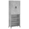 vidaXL Skř&iacute;ň highboard betonově &scaron;ed&aacute; 69,5x34x180 cm kompozitn&iacute; dřevo