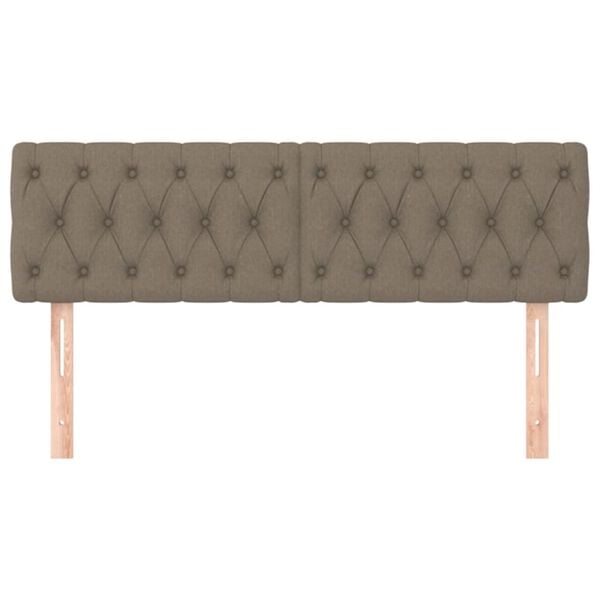 vidaXL Čela postele b&eacute;žov&aacute; 160x7x78/88 cm l&aacute;tka