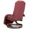 vidaXL Masážní polohovací TV křeslo vínové umělá kůže