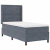 vidaXL Postel s boxspringem s matrac&iacute; Tmavě &scaron;ed&aacute; 90 x 190 cm samet
