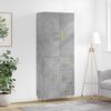 vidaXL Skř&iacute;ň highboard betonově &scaron;ed&aacute; 69,5x34x180 cm kompozitn&iacute; dřevo