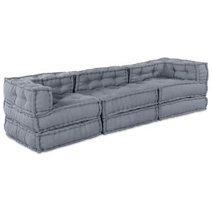 vidaXL Modulov&aacute; pohovka Textil &Scaron;ed&aacute; 210 x 70 x 56 cm