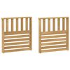 vidaXL Modul opěrek 2 pcs B&iacute;l&aacute; 60 x 6 x 61 cm Masivn&iacute; ak&aacute;tov&eacute; dřevo