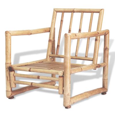 vidaXL 4dílná zahradní sedací souprava s poduškami bambusová