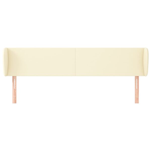 vidaXL Čelo postele typu u&scaron;&aacute;k kr&eacute;mov&eacute; 183x23x78/88 cm uměl&aacute; kůže