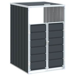 vidaXL Box na 1 popelnici antracitov&yacute; 72 x 81 x 115 cm ocel