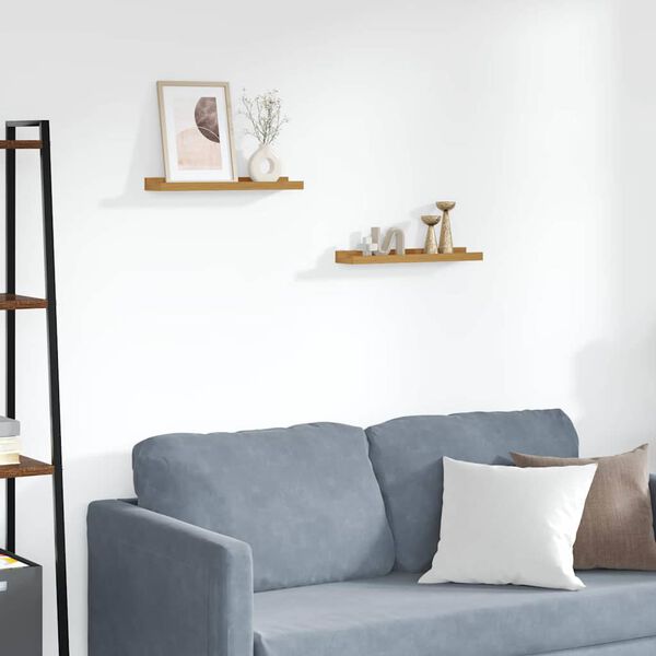 vidaXL N&aacute;stěnn&aacute; polička 2 pcs B&eacute;žov&aacute; 40 x 9 x 3 cm kompozitn&iacute; dřevo