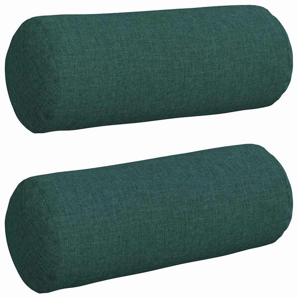 vidaXL Pol&scaron;t&aacute;ře 2 pcs Tmavě zelen&aacute; &Oslash; 15 x 40 cm textil