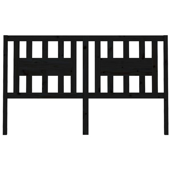 vidaXL Čelo postele čern&eacute; 206 x 4 x 100 cm masivn&iacute; borovice