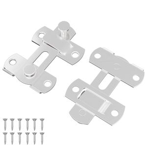 vidaXL Z&aacute;mek na dveře 2 ks Stř&iacute;brn&aacute; 70 x 8 mm Ocel