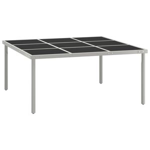 vidaXL Zahradn&iacute; j&iacute;deln&iacute; stůl 170 x 170 x 74,5 cm sklo a ocel