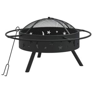 vidaXL Ohni&scaron;tě s pohrab&aacute;čem 70 cm XXL ocel