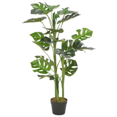 vidaXL Umělá rostlina monstera s květináčem zelená 100 cm