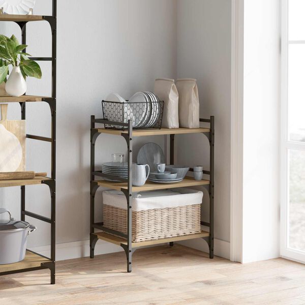 vidaXL Kuchyňsk&yacute; voz&iacute;k Artisanov&yacute; dub 50 x 35 x 75.5 cm